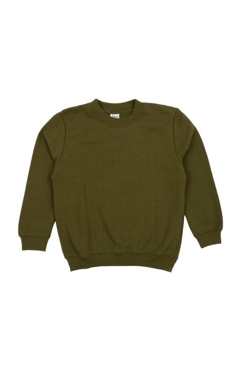 Kids Pullover Sweatshirt, Long Sleeve, Solid Colors