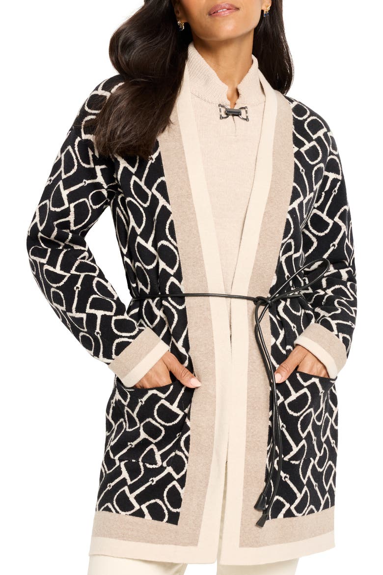 Belted Esquestrian Cardigan, Main, color, NEUTRAL MULTI