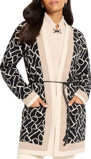 NIC+ZOE Belted Esquestrian Cardigan