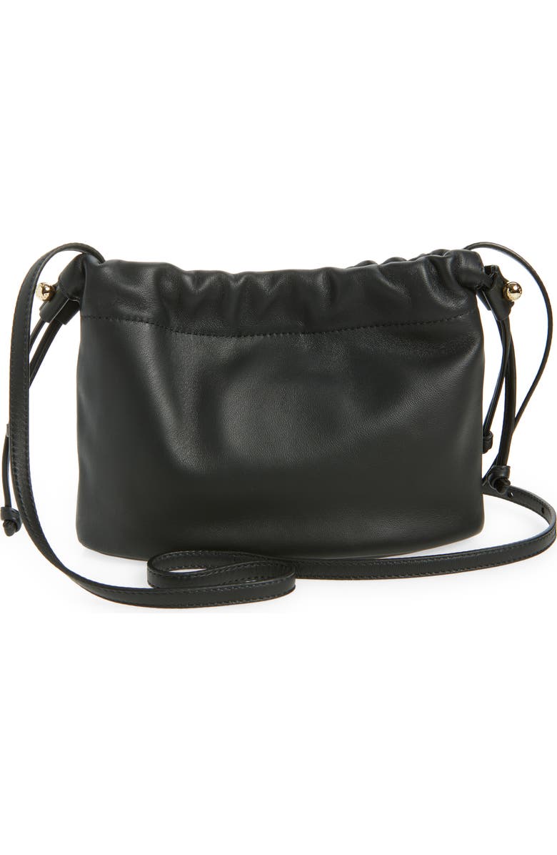 Strathberry Drawstring Leather Crossbody Bag, Alternate, color, Black