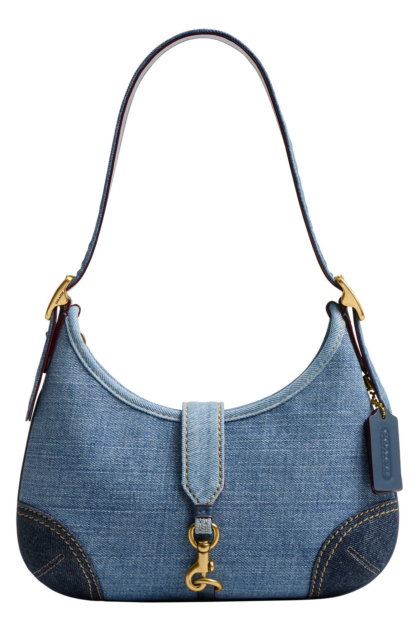 COACH The Originals Denim Shoulder Bag, Main, color, 