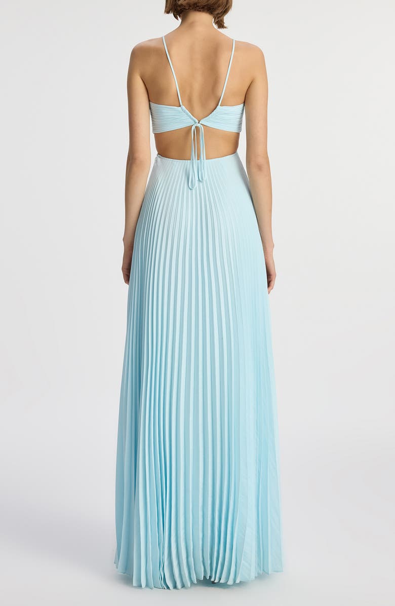 A.L.C. Moira Pleated Halter Maxi Dress, Alternate, color, 