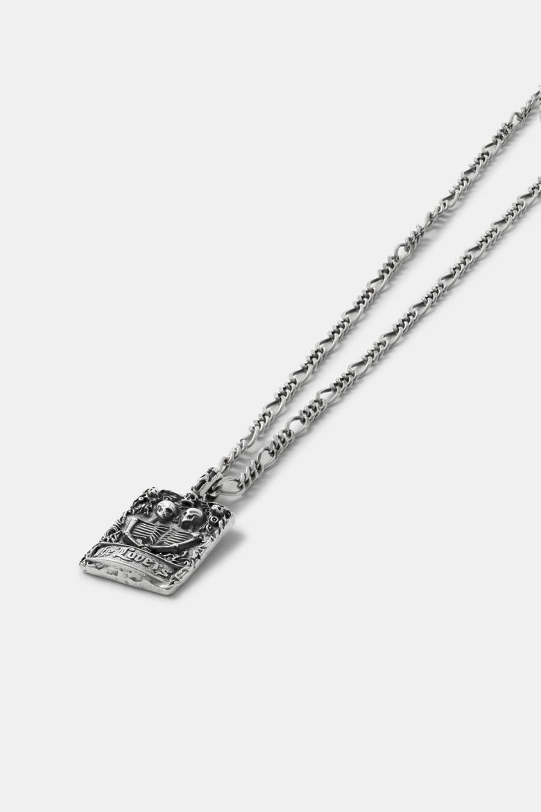 Amorata Lovers Sterling Silver Necklace, Alternate, color, Silver