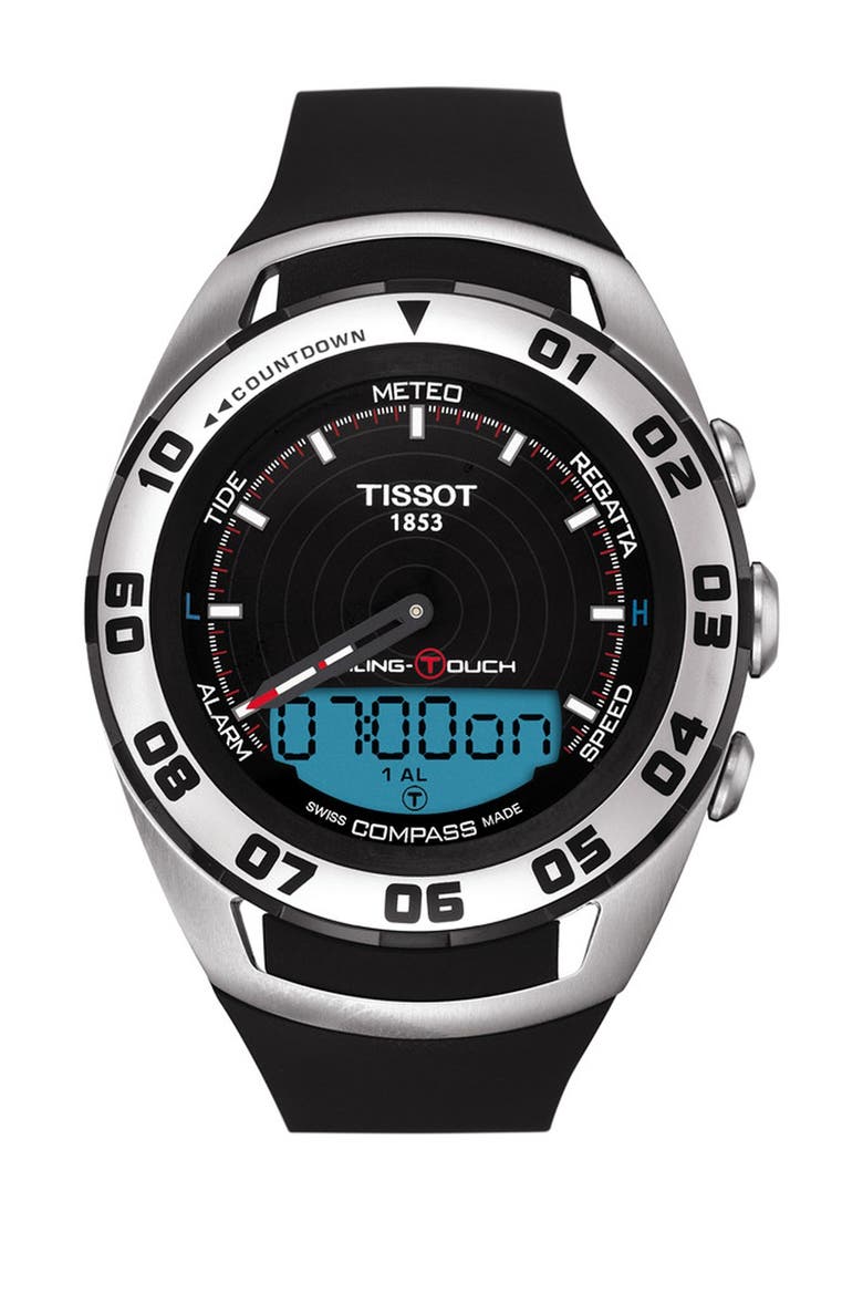 Men's Sailing-Touch Swiss Rubber Strap Watch, 45mm, Main, color, NO COLOR
