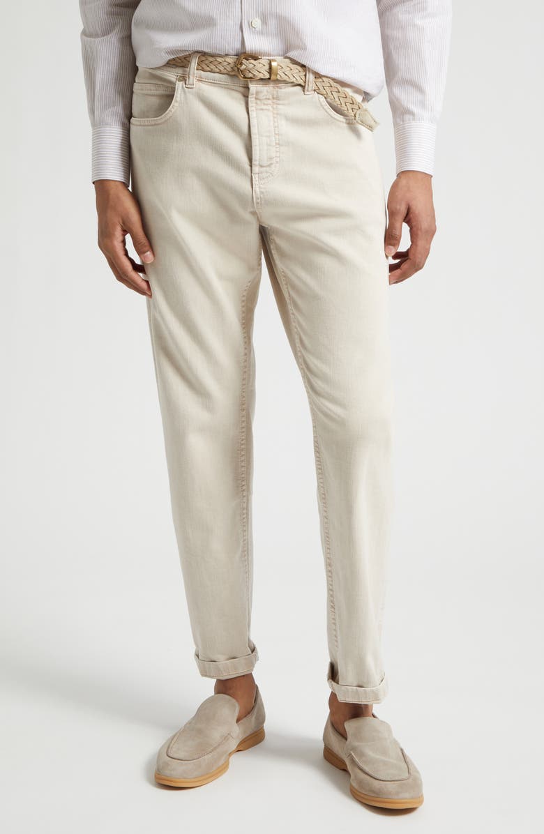 Eleventy Straight Leg Jeans, Main, color, Sand