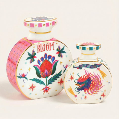 Shekou Porcelain Decorative Object 2 Pcs Vase Set