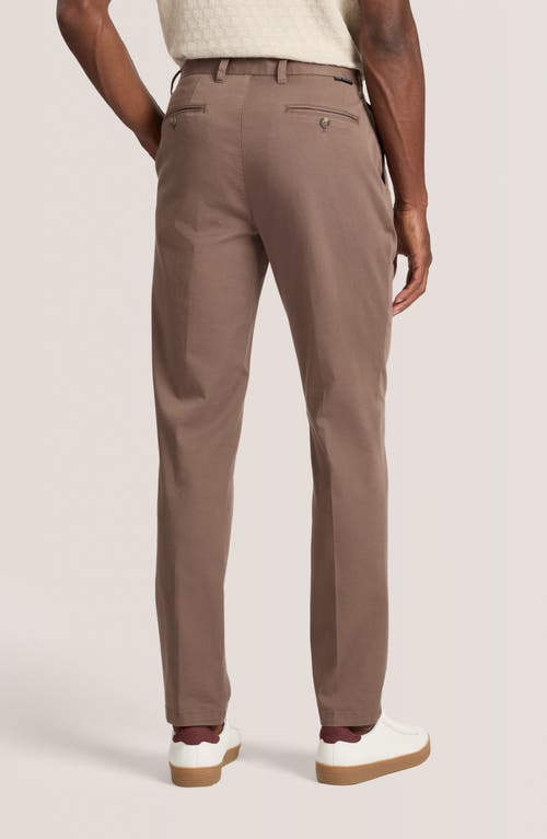 Ted Baker Heavy Stretch Cotton Twill Chino Pants In Brown