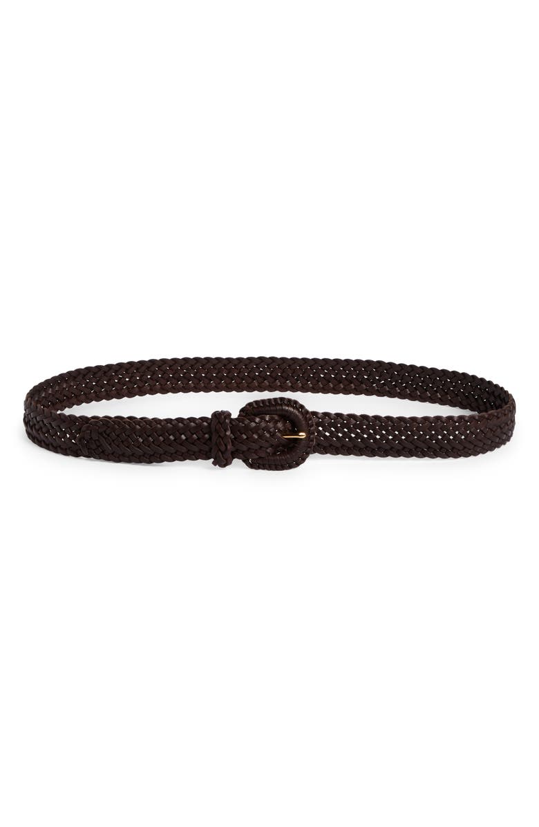 Madewell Woven Leather Belt, Main, color,