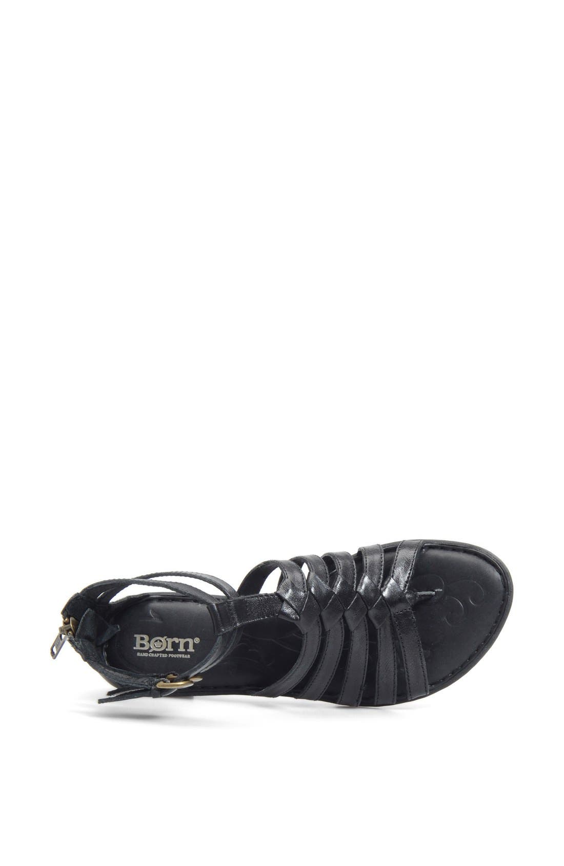 'Nikka' Sandal, Alternate, color, BLACK