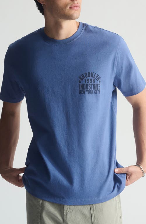 Brooklyn Industries Relaxed Vintage Graphic T-shirt In Blue
