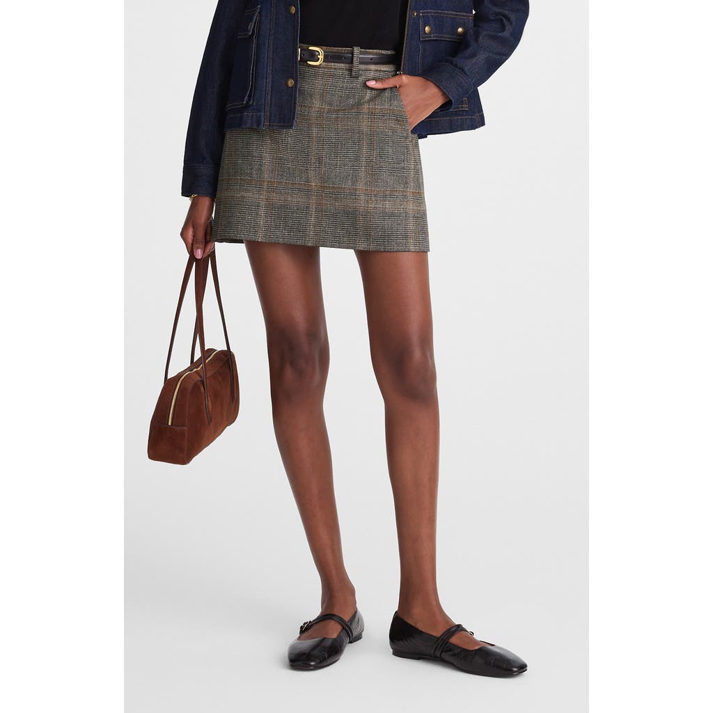 Madewell Suiting Mini Skirt In Gray