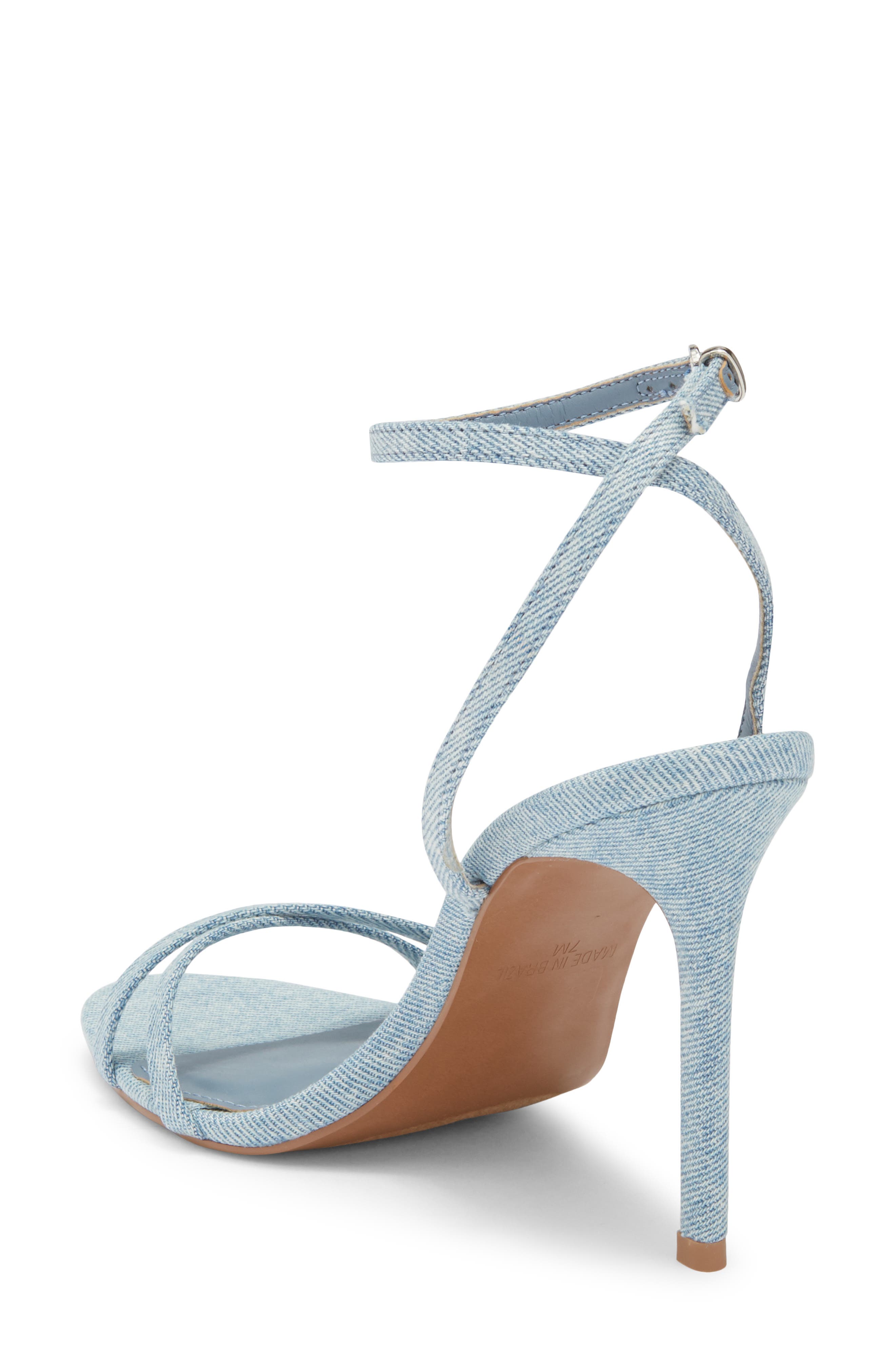 Ankle Strap Stiletto Sandal, Alternate, color, DENIM