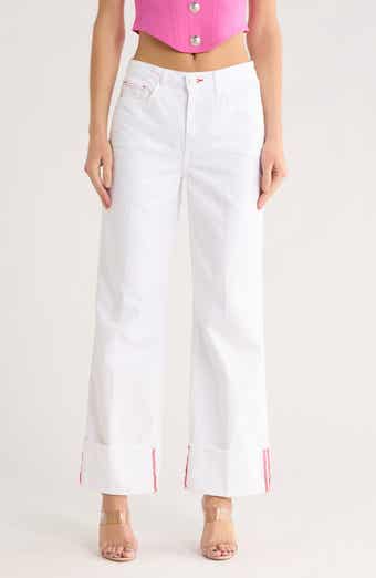 L'AGENCE Miley High Waist Cuffed Wide Leg Jeans