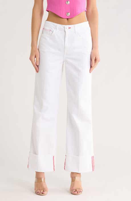 L'AGENCE Miley High Waist Cuffed Wide Leg Jeans