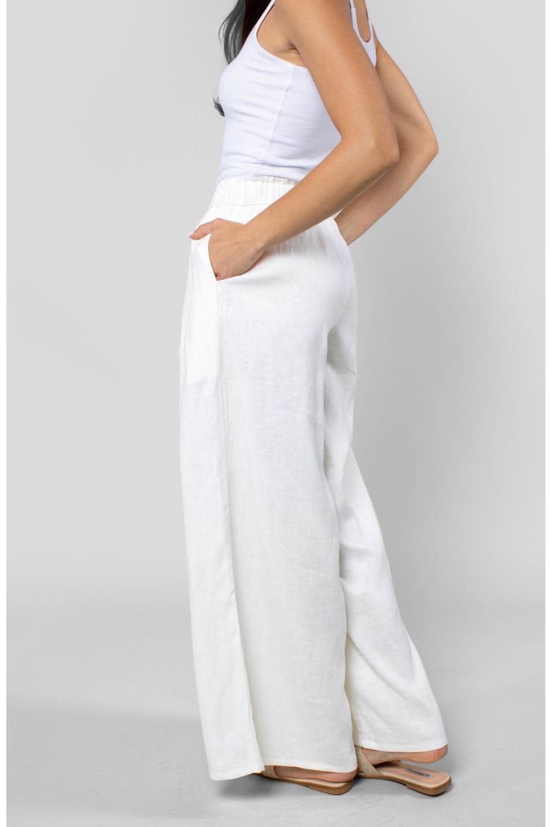Linen Cabana Pant, Alternate, color, White