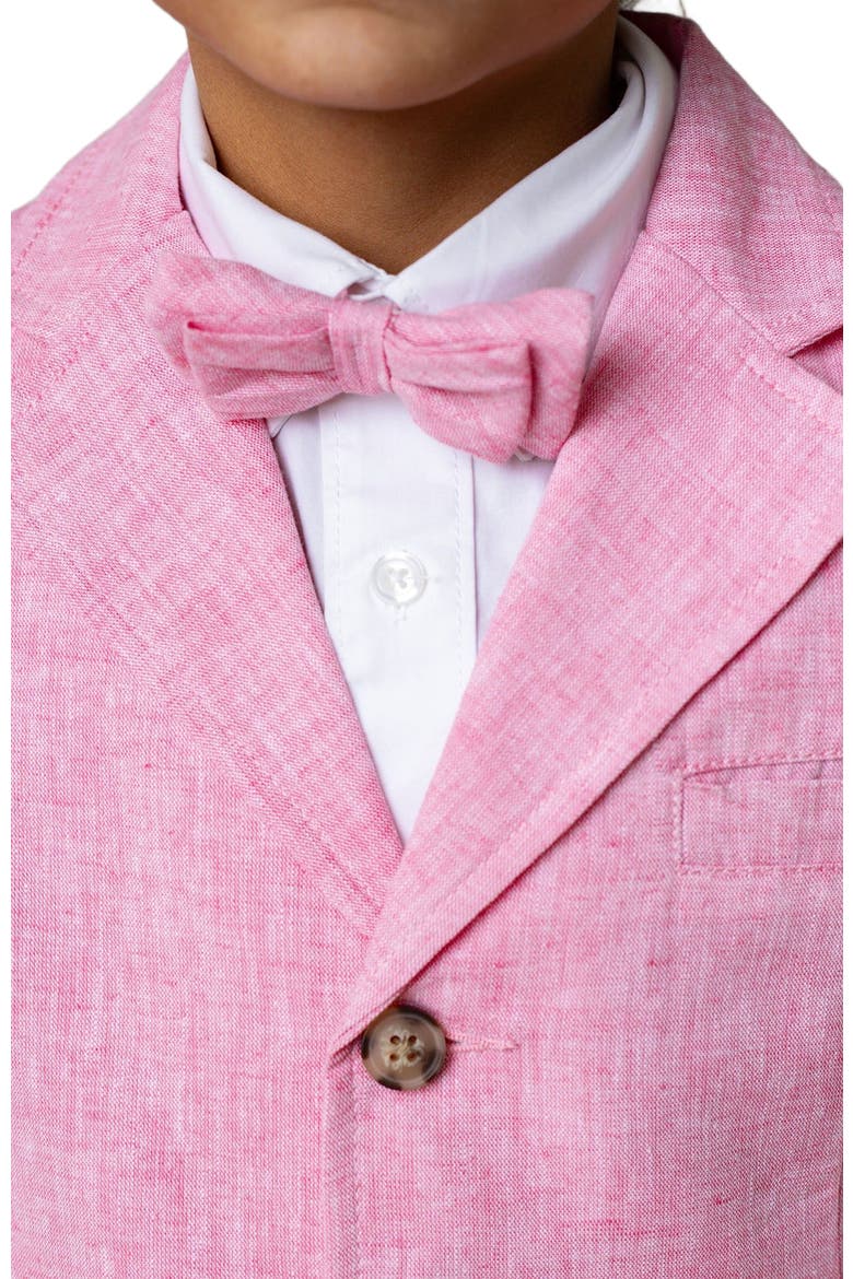 Boys' Linen Bow Tie, Kids, Alternate, color, Rose Linen