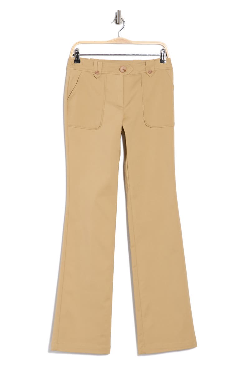 Marit Patch Pocket Cotton Blend Pants, Alternate, color, BURLAP