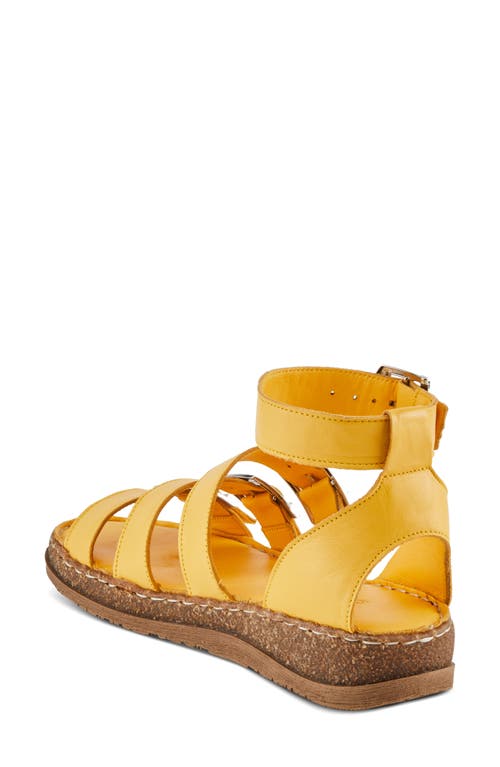 Spring Step Alexcia Ankle Strap Sandal In Yellow