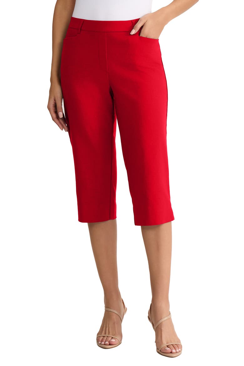 Pedal Pusher Crop Pants, Main, color, ROUGE