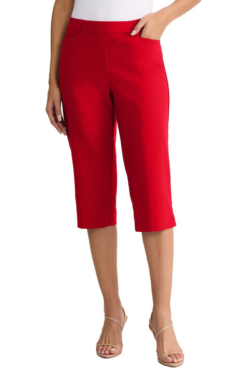 Jones New York Pedal Pusher Crop Pants, Main, color, Rouge