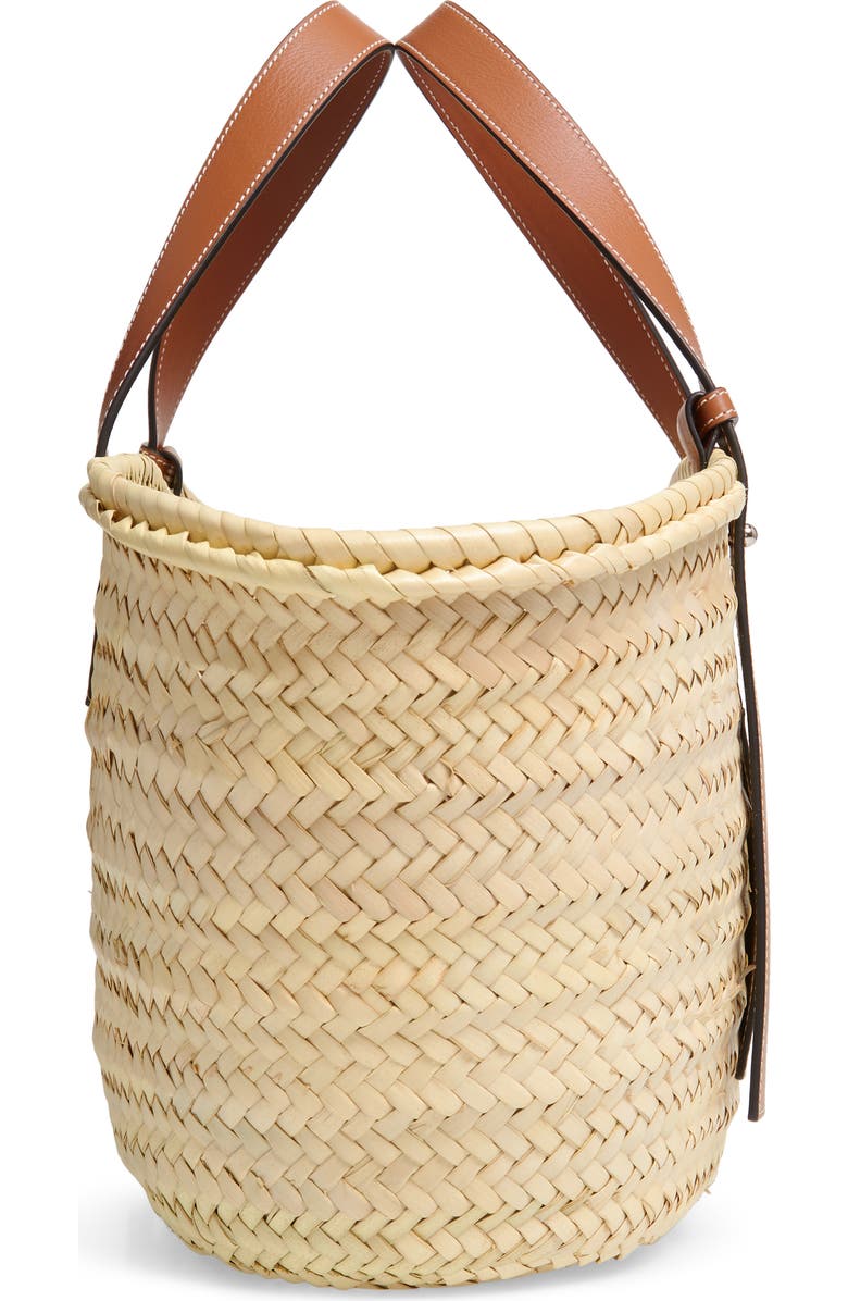Loewe Medium Logo Straw Tote, Alternate, color,