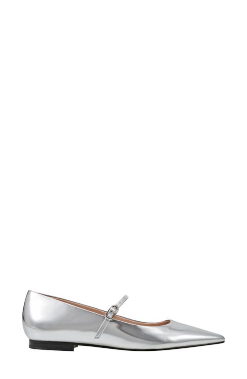 Marc Fisher Ltd Daner Pointed Toe Flat In Silver