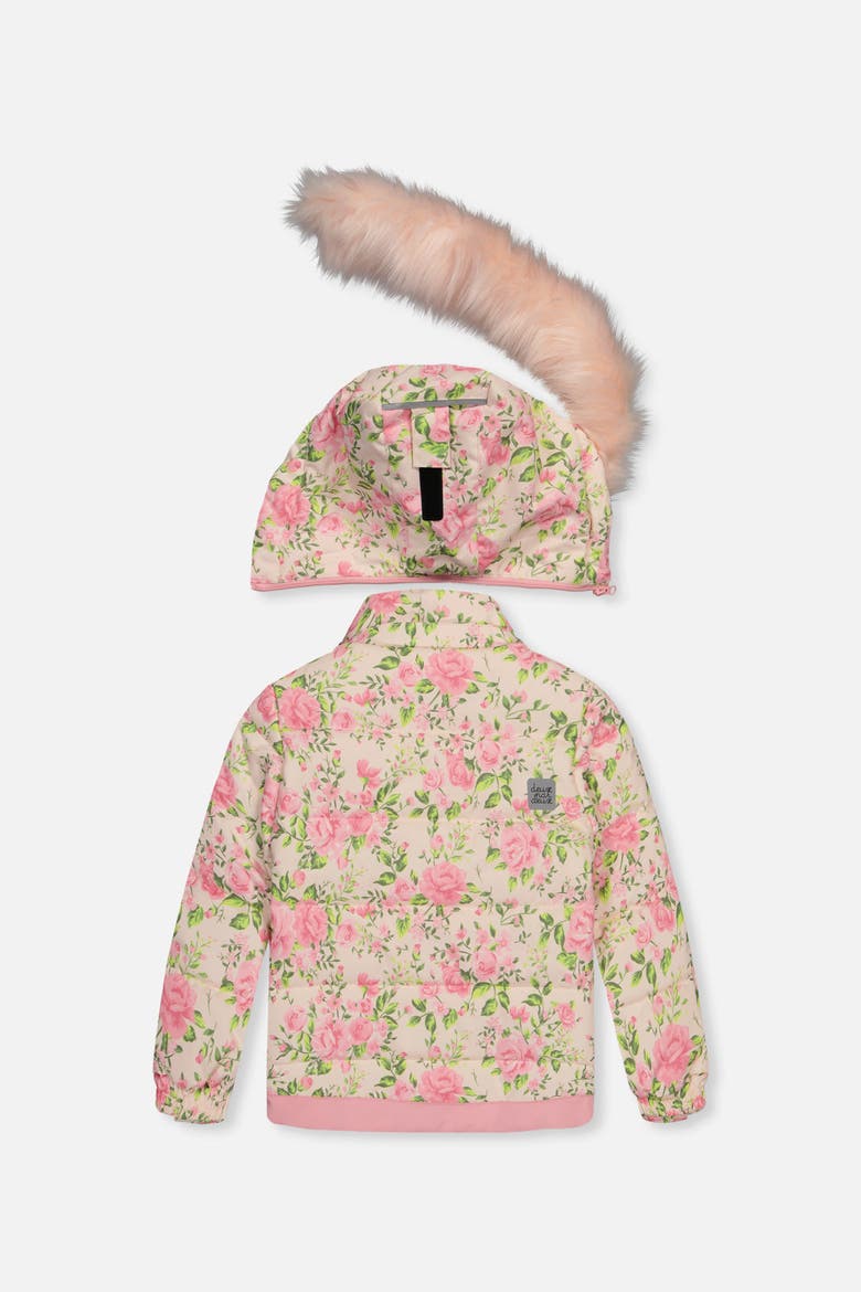 Play Mini Flower Jacket & Reinforced Pants Two Piece Snowsuit, Alternate, color, Pink Mini Flower Print