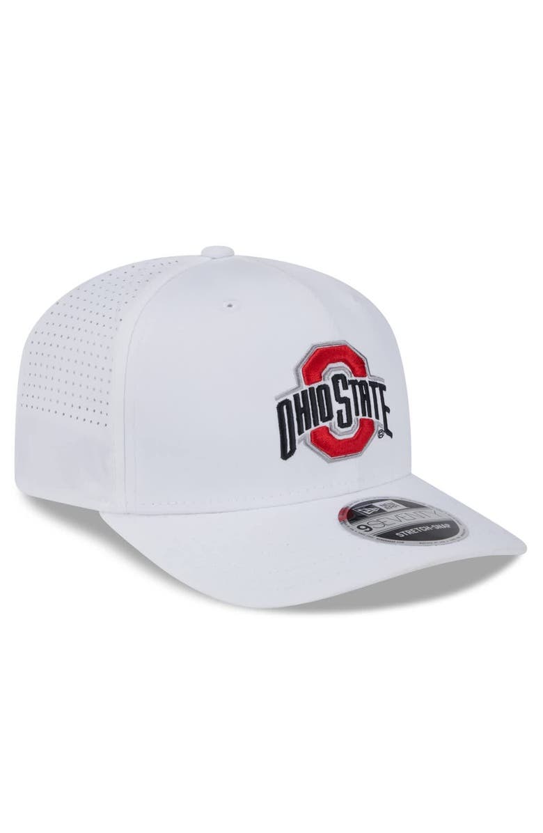 New Era Men's New Era White Ohio State Buckeyes Performance 9SEVENTY Stretch-Snap Hat, Alternate, color, White