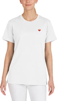 Dalix Womens Pixel Heart Jersey Relaxed Tee