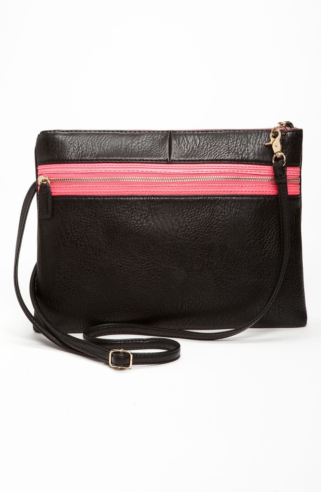 Colorblock Convertible Clutch, Alternate, color, BLACK NEON PINK