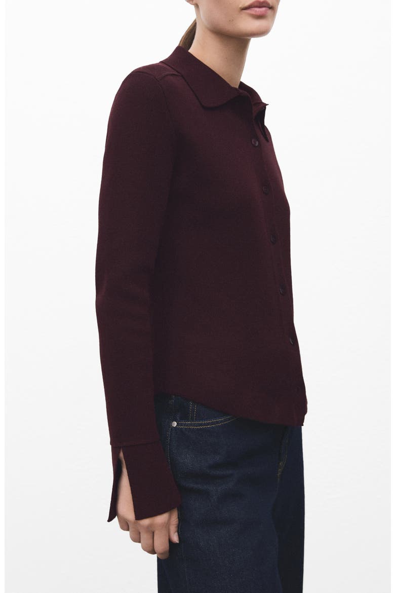 Collar Cardigan, Alternate, color, WINE