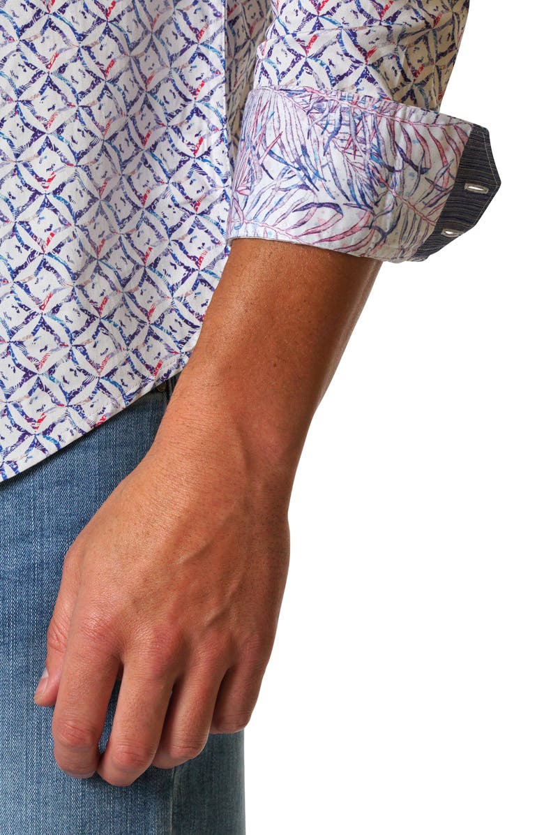 Robert Graham Rosales Cotton Button-Up Shirt, Alternate, color,
