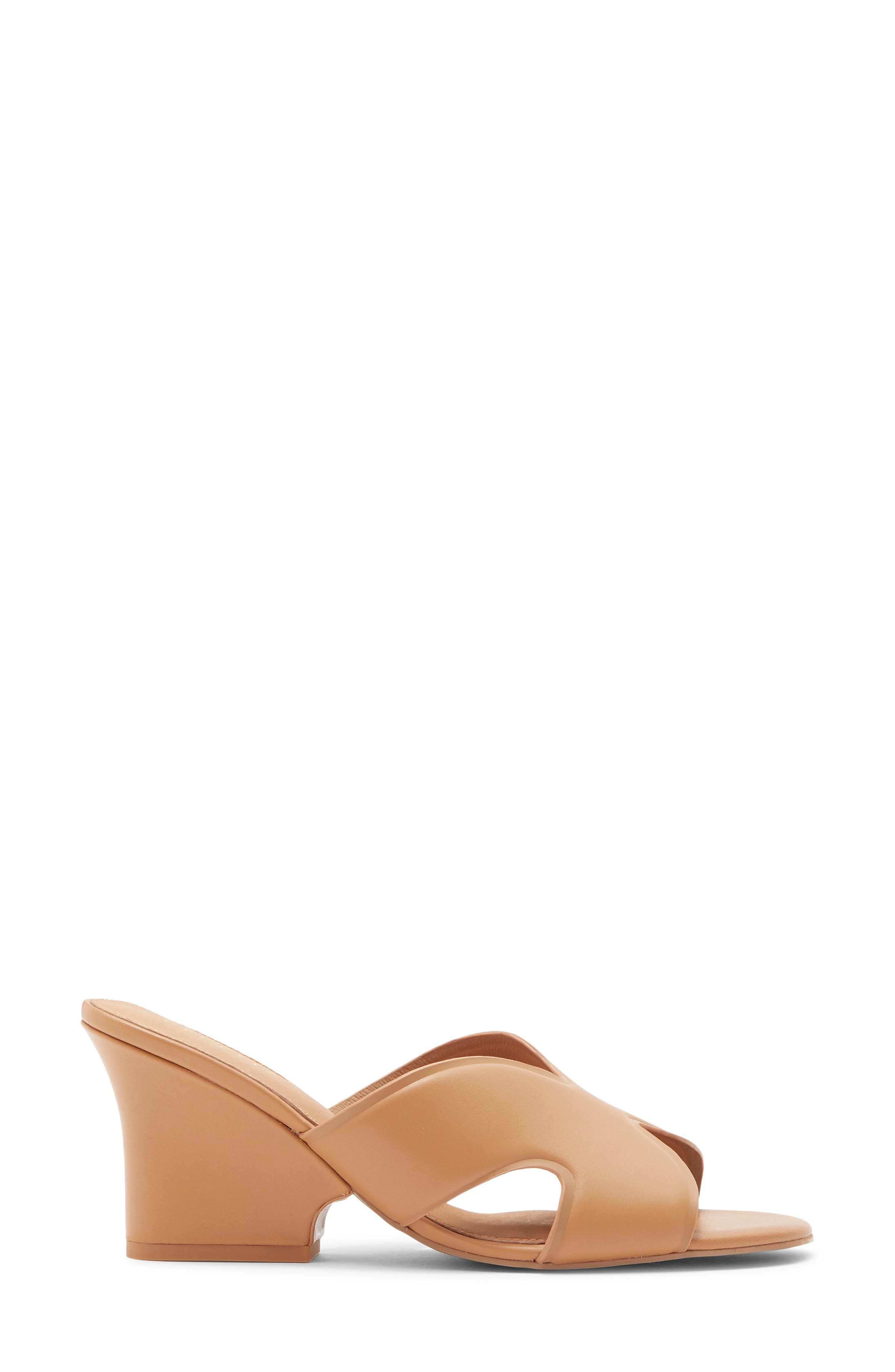 Faye Wedge Slide Sandal, Alternate, color, TAN