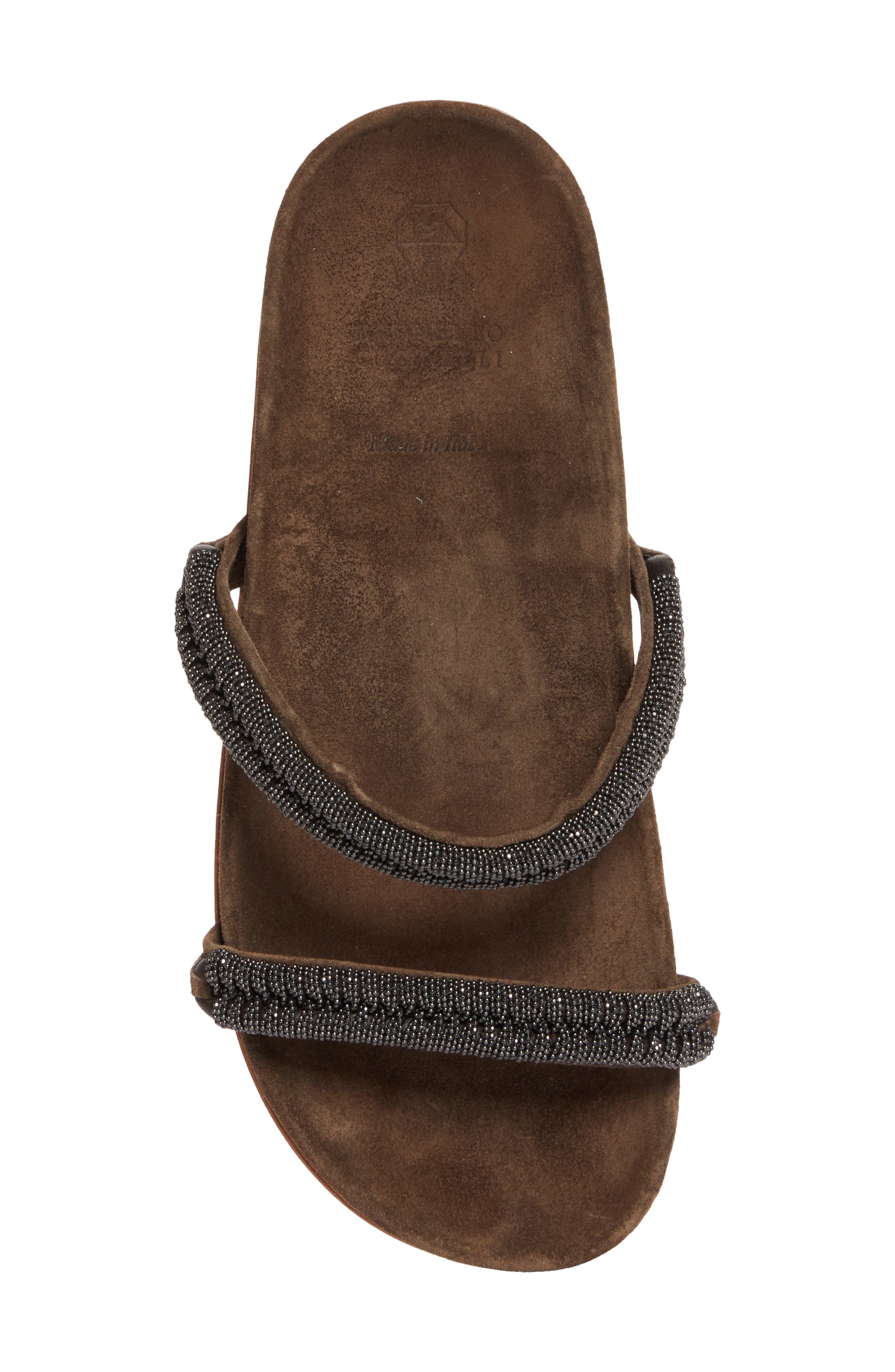 Brunello Cucinelli Monili Double Braided Slide Sandal, Alternate, color, 