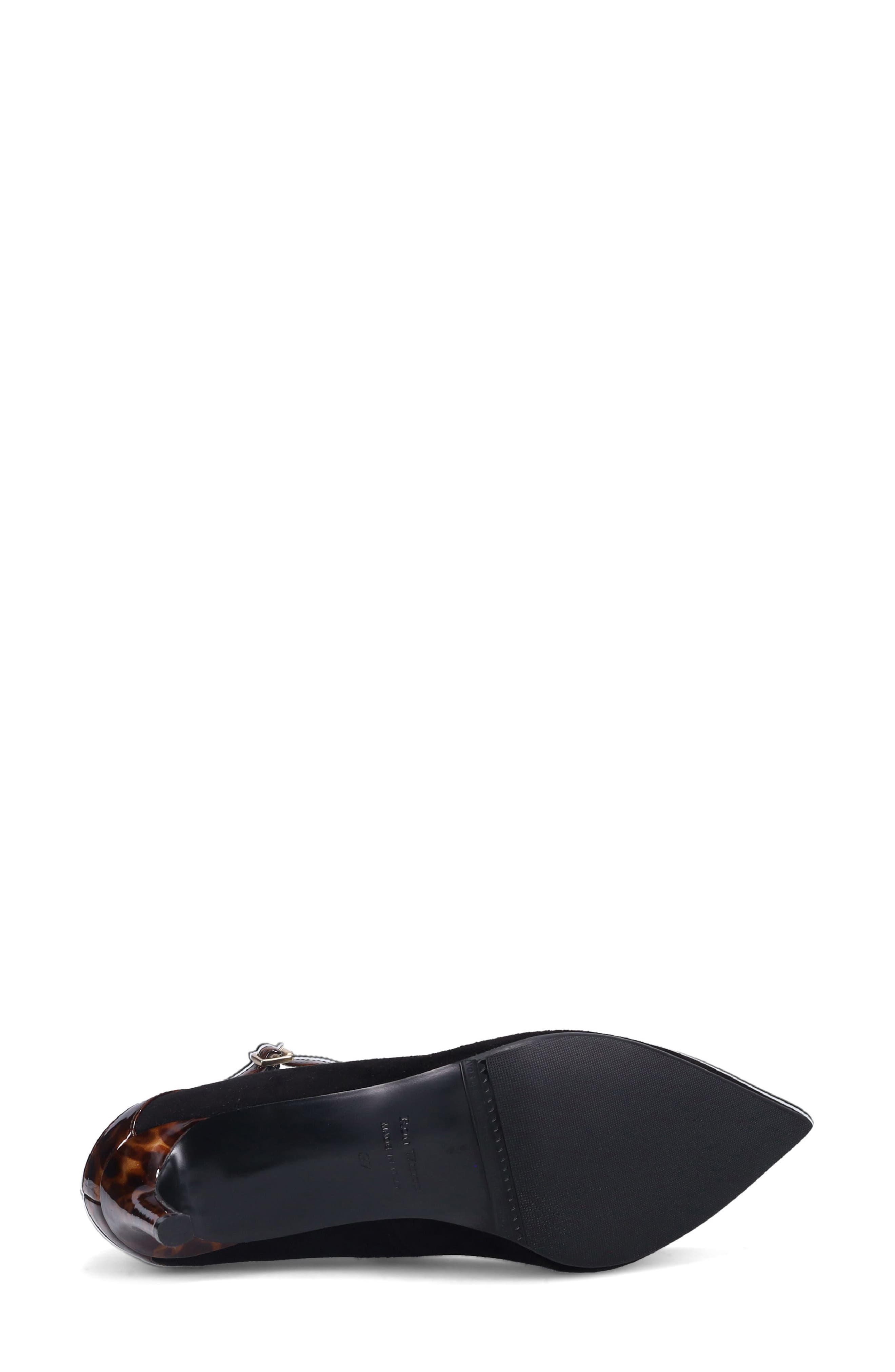 Caroline Mary Jane Pointed Toe Pump, Alternate, color, ONYX