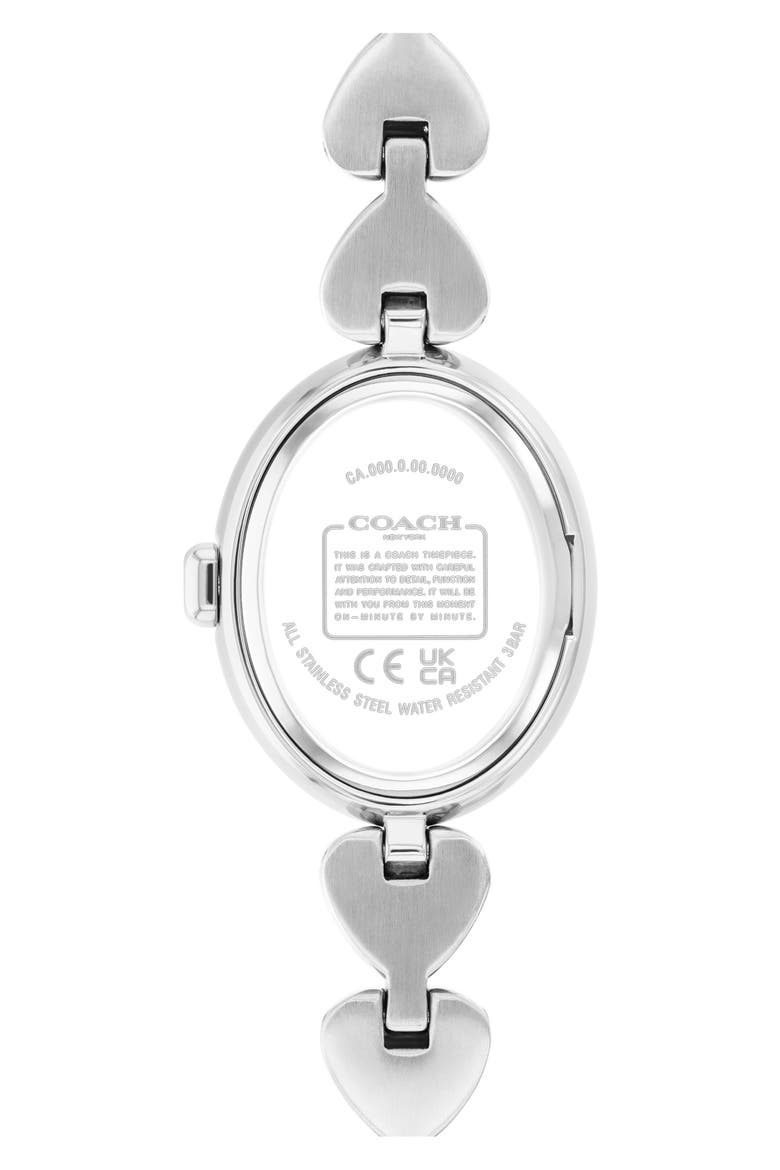 Heart Bracelet Watch, 22mm, Alternate, color, SILVER/ WHITE