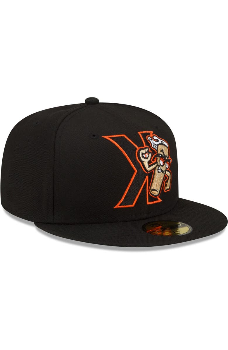 New Era Men's New Era Black San Jose Giants Theme Night 59FIFTY Fitted Hat, Alternate, color, 