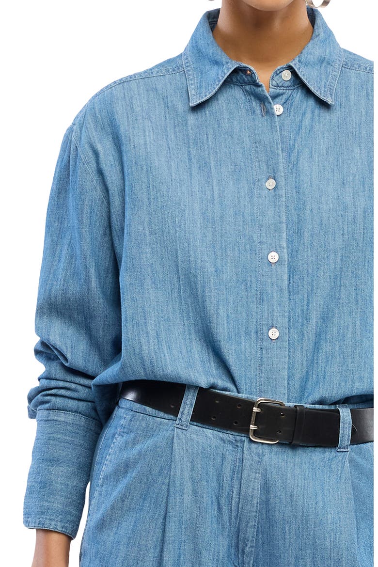 Chambray Shirt, Alternate, color, MEDIUM BLUE