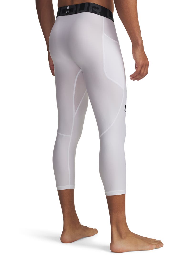 HeatGear® 3/4 Leggings, Alternate, color, WHITE