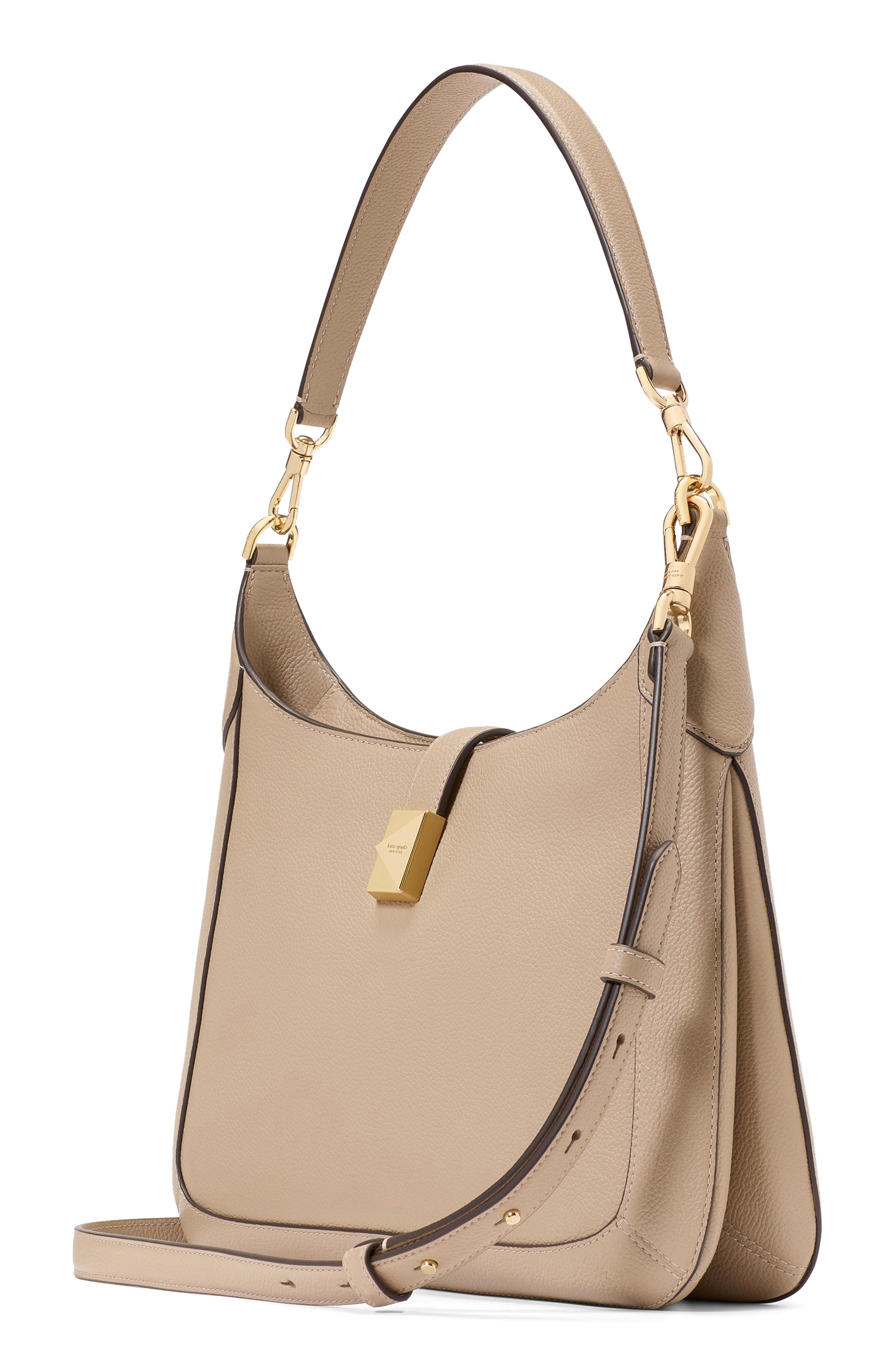 deco leather hobo bag, Alternate, color, TIMELESS TAUPE