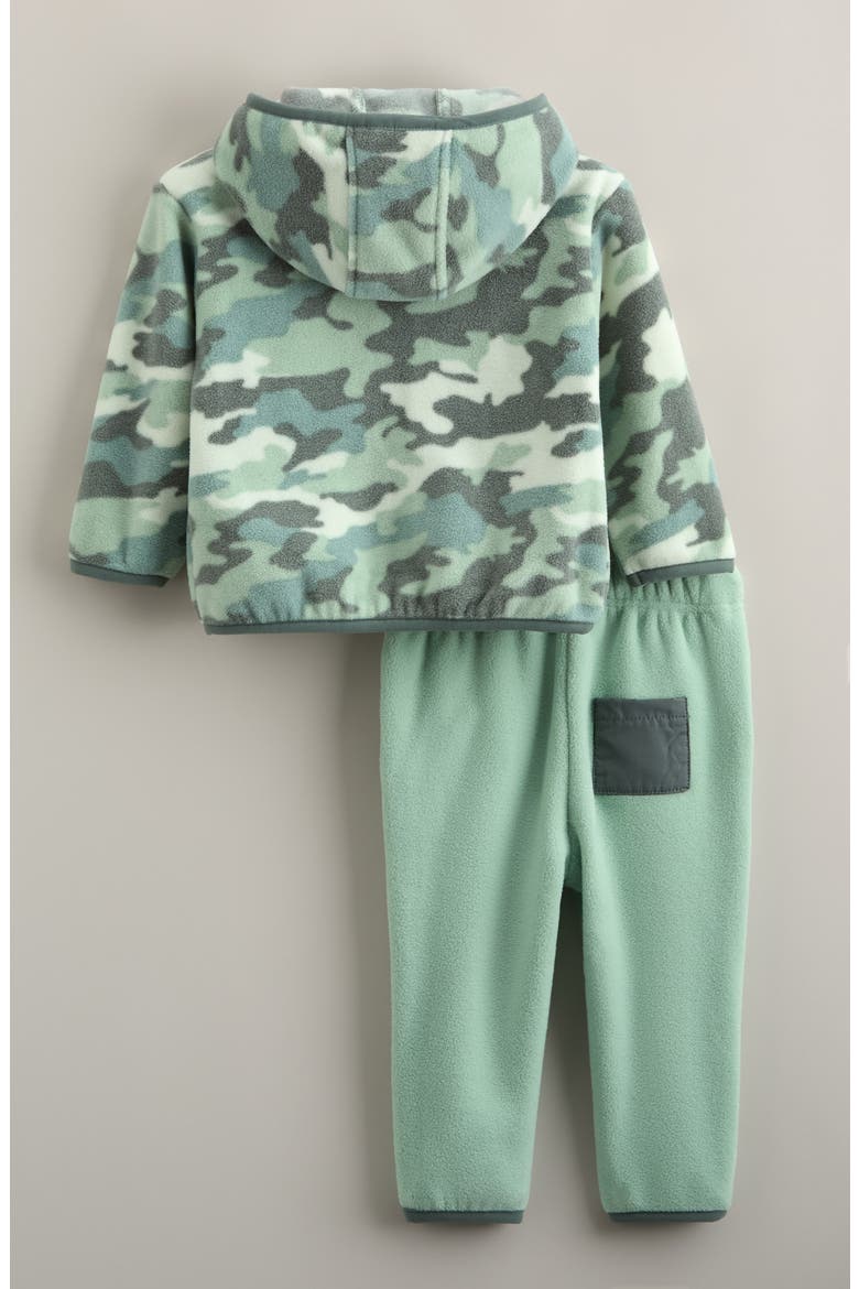 Fleece Zip-Up Hoodie & Pants Set, Alternate, color, GREEN CAMEO MILD CAMO- GREEN