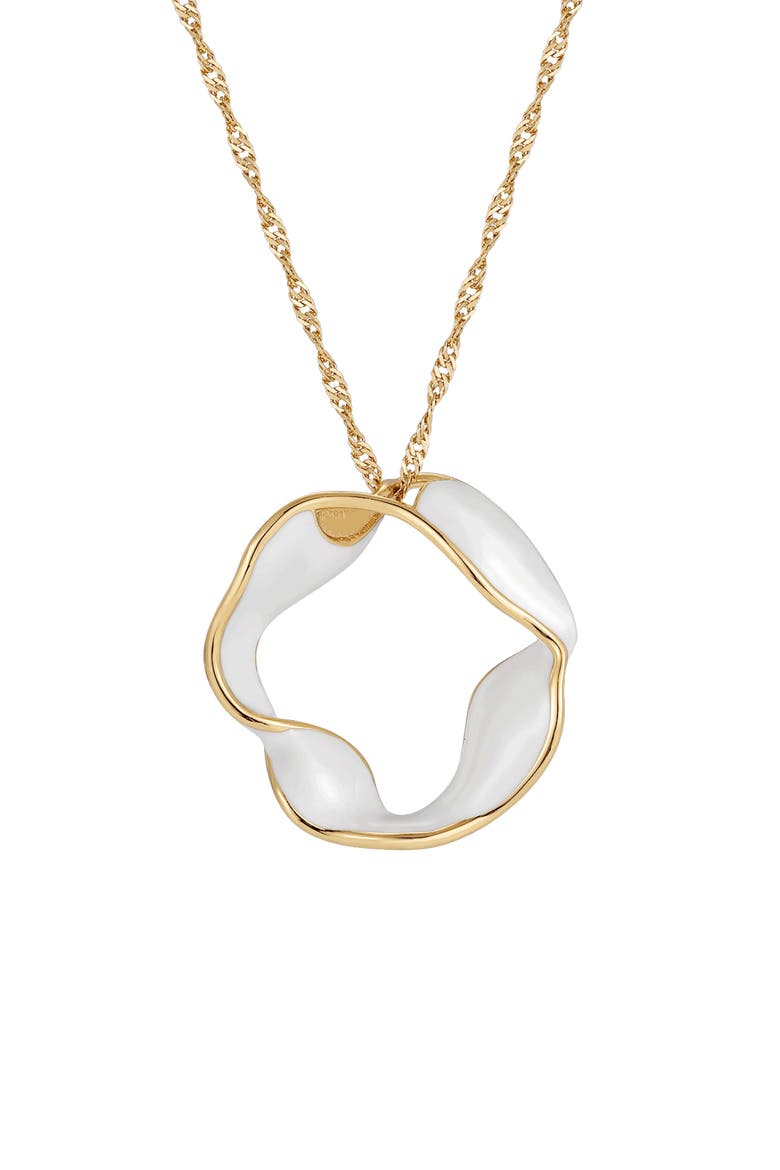 Breeze Necklace, Alternate, color, Gold & White