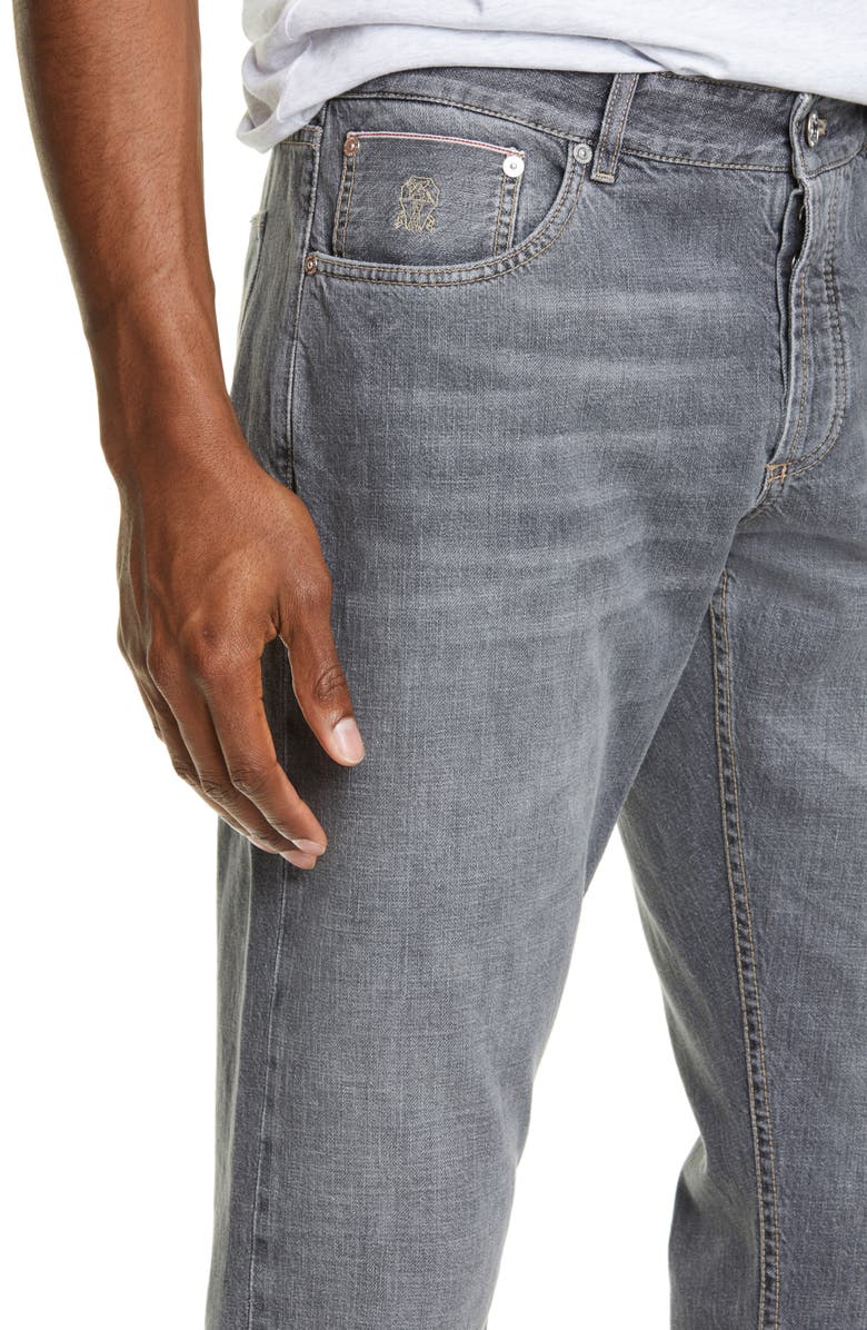 Brunello Cucinelli Brunello Selvedge Denim Jeans, Alternate, color, 