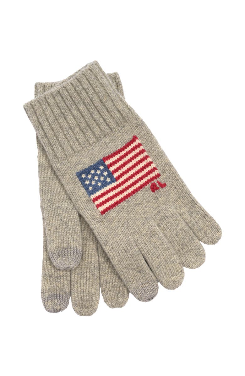 Polo Ralph Lauren Rl Flag Glove, Main, color, Andover Heather