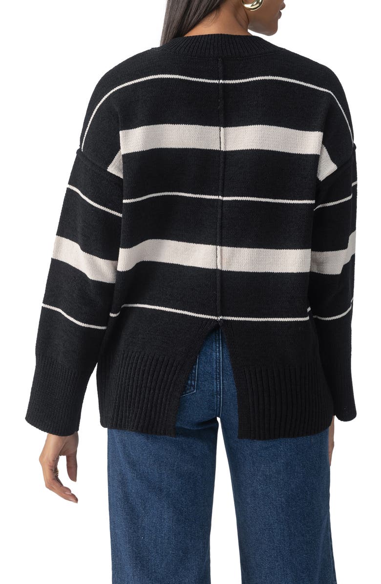 Sanctuary Modern Stripe Sweater, Alternate, color,