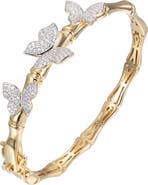 BY ADINA EDEN Butterfly CZ Station Bangle Bracelet