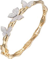 BY ADINA EDEN Butterfly CZ Station Bangle Bracelet