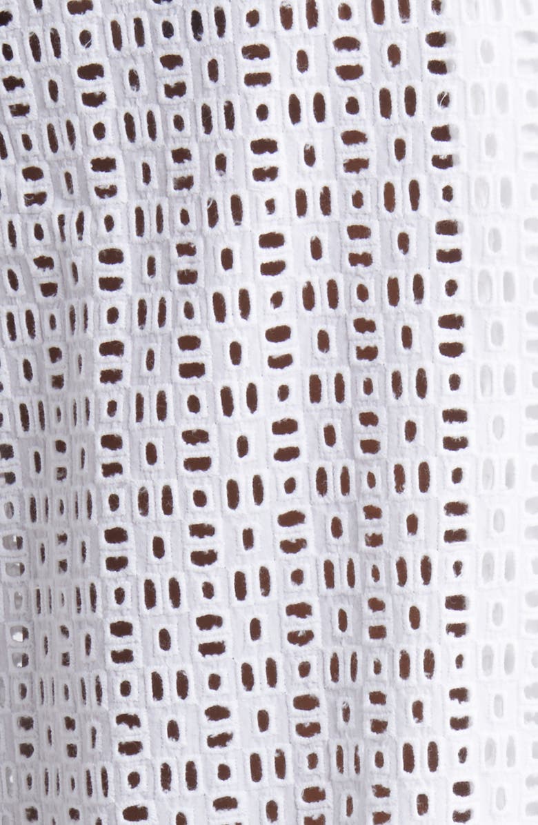 Obey Vida Openwork Eyelet Camp Shirt, Alternate, color, 