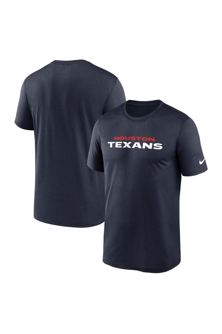 Men's Nike Navy Houston Texans Primetime Legend Wordmark Dri-FIT T-Shirt, Main, color, Navy