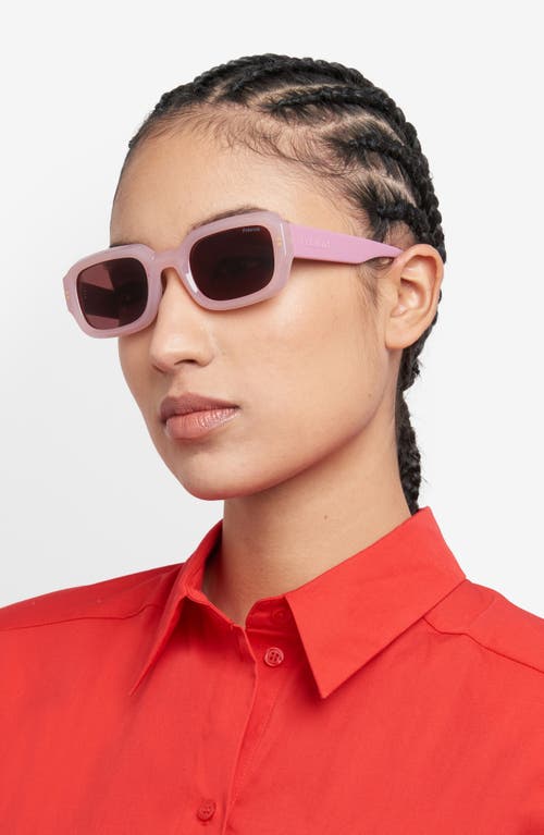 Polaroid 51mm Polarized Rectangular Sunglasses